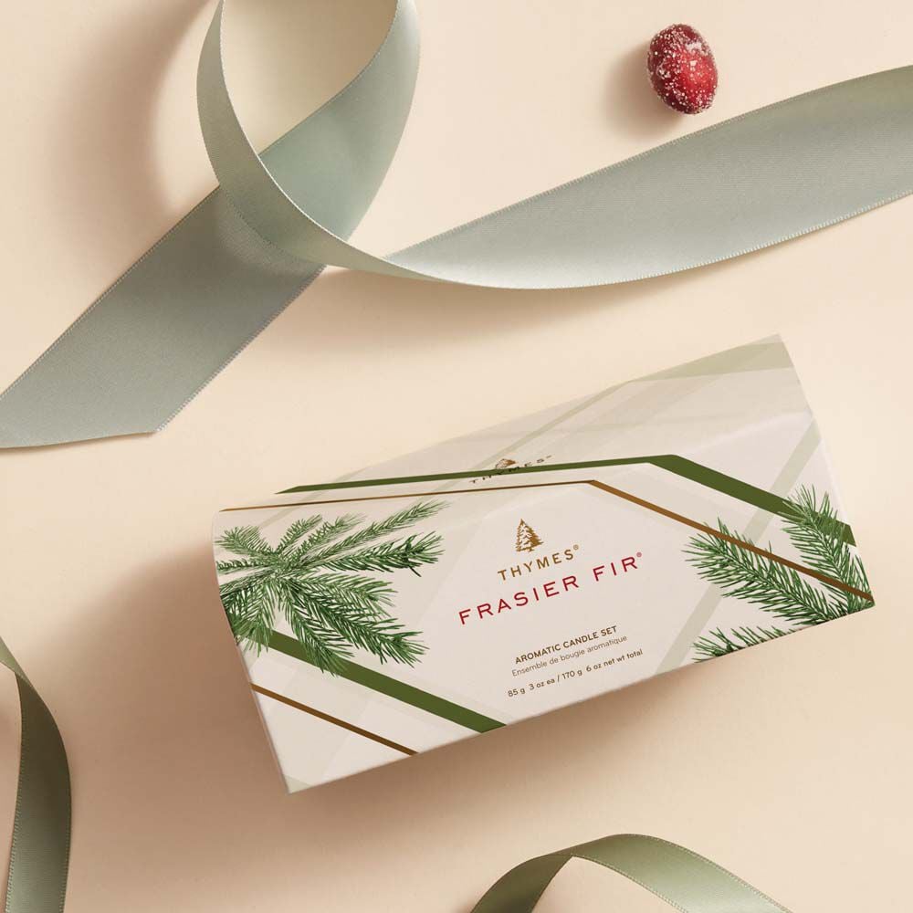 Frasier Fir? Frosted Plaid Candle Set