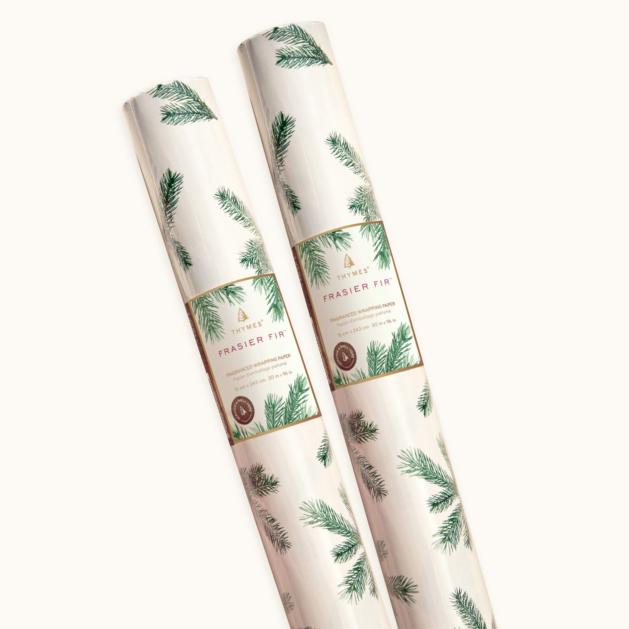 Frasier Fir® Fragranced Wrapping Paper. 2 pack