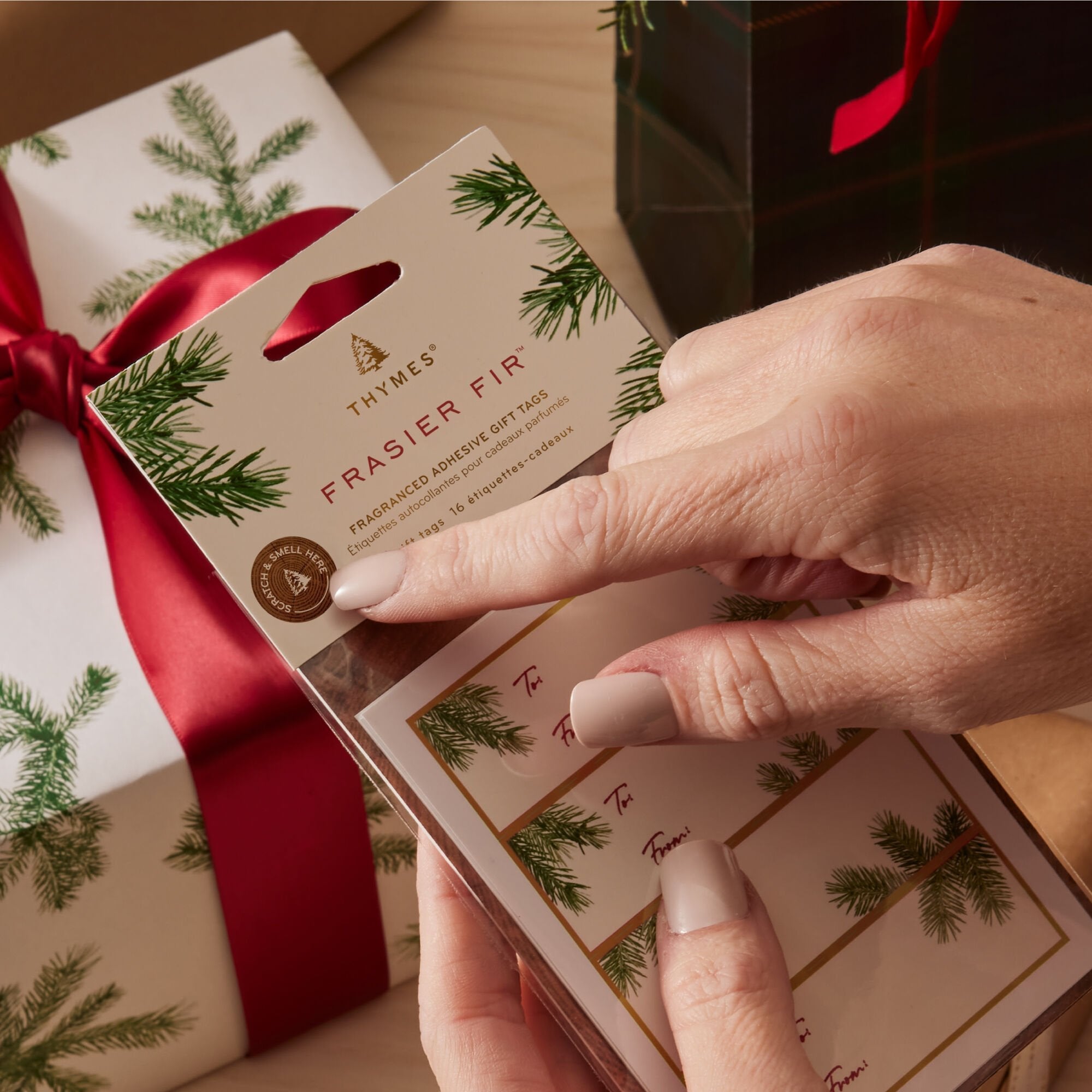Frasier Fir® Fragranced Adhesive Gift Tags