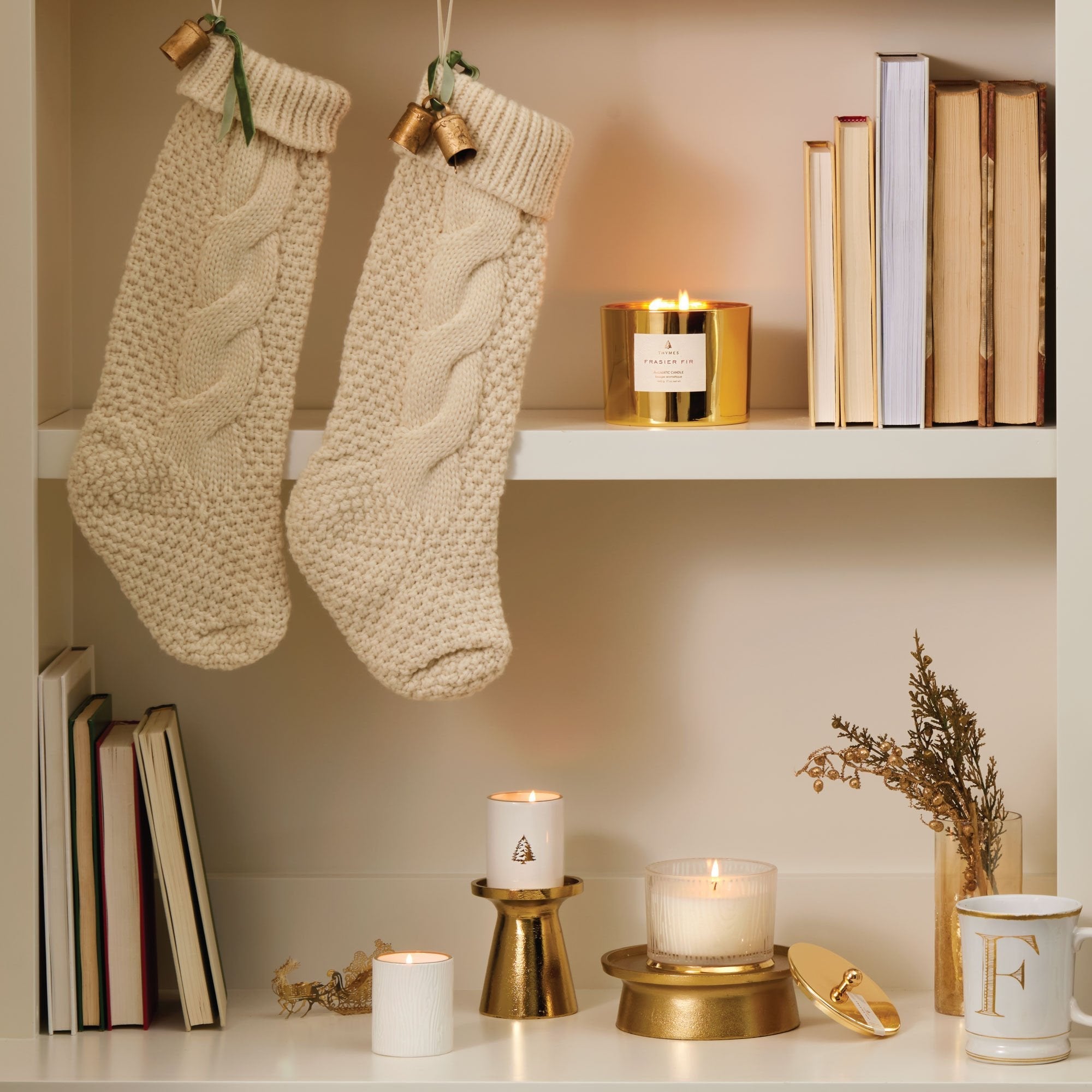 Frasier Fir? Gilded Frosted Wood Grain Candle