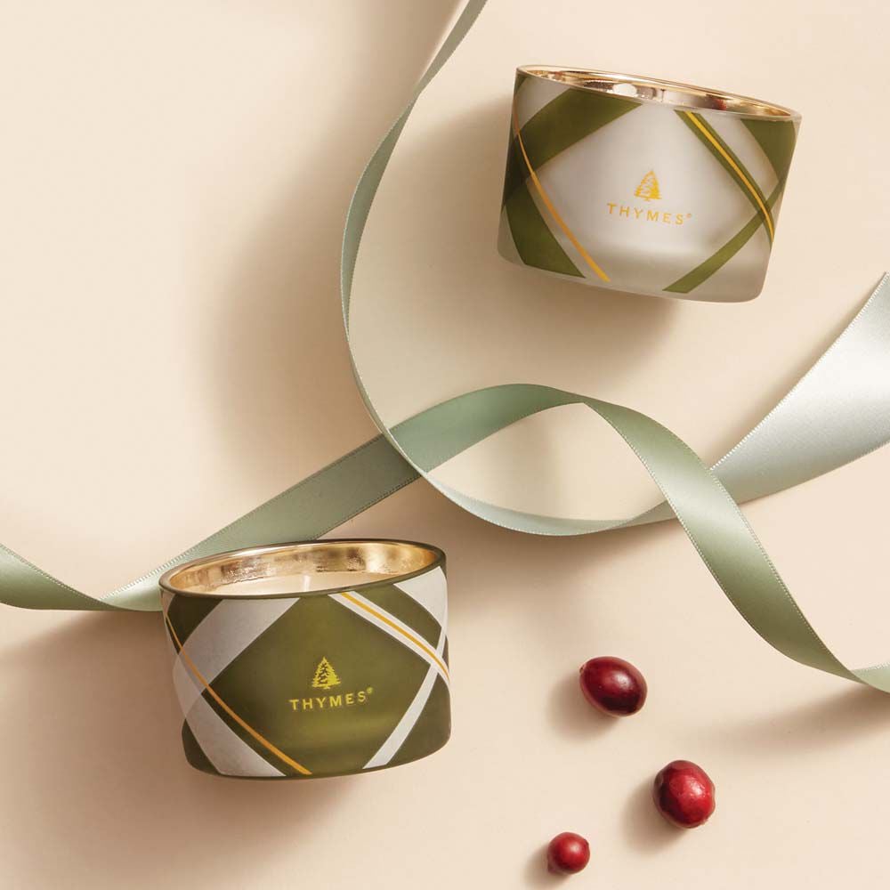 Frasier Fir® Frosted Plaid Candle Set