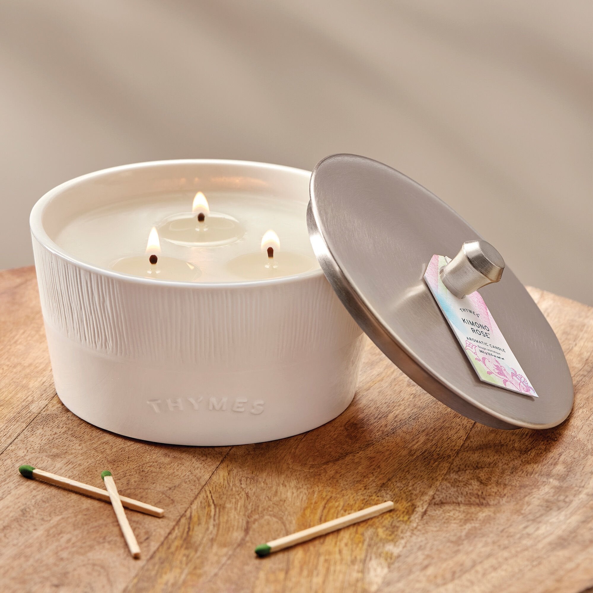 Kimono Rose Statement 3-Wick Candle
