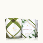 Frasier Fir? Frosted Plaid Medium Candle