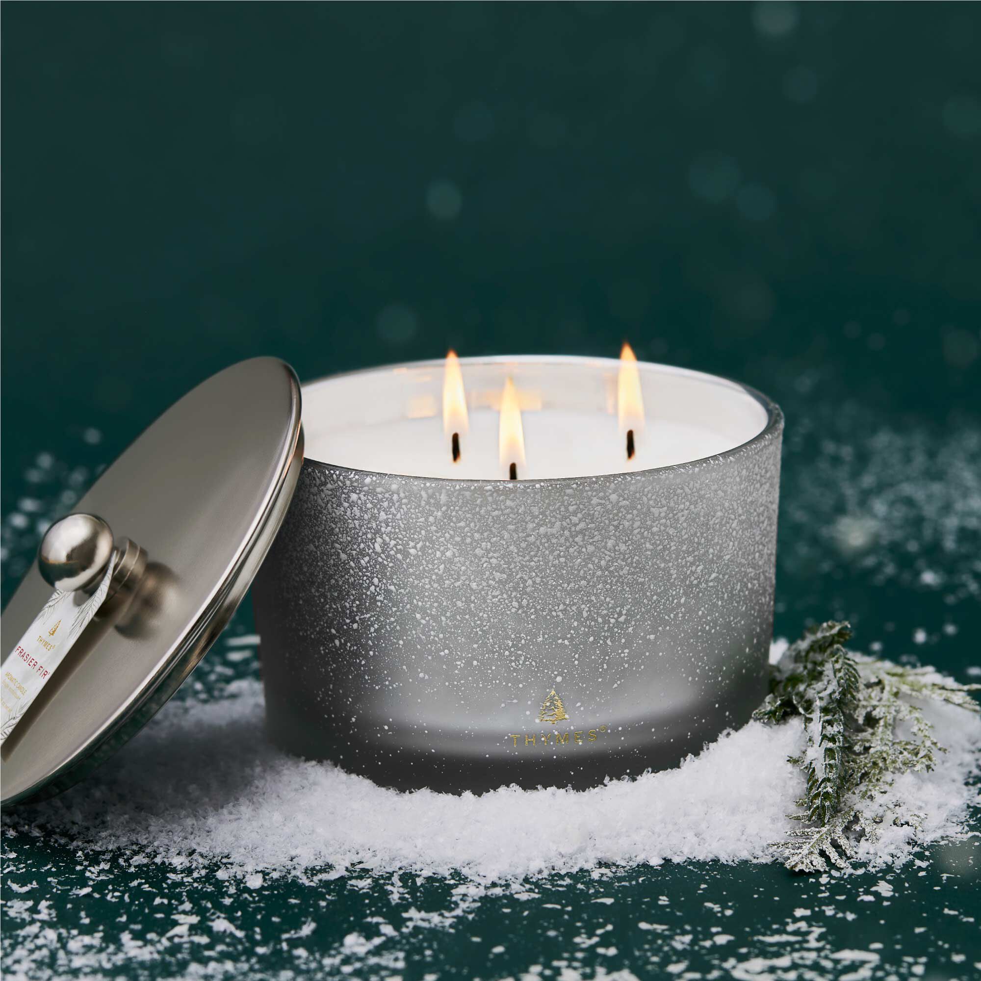 Frasier Fir® Flocked 3-Wick Poured Candle